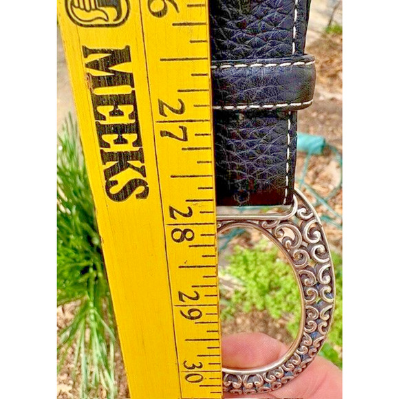 Brighton Black B10523 Buckle & Hook Leather Belt Size Small - Picture 7 of 7